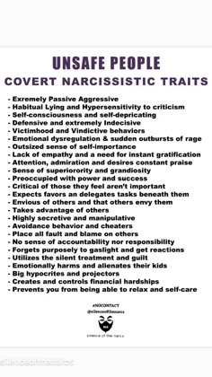 Traits Of Narcissism, Prayers Against Narcissism, Symptoms Of Narcissism, Unsafe People