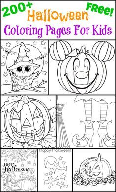 halloween coloring pages for kids with pumpkins and jack - o'- lanternes