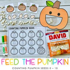 a pumpkin themed counting game for toddlers to practice counting