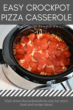 an easy crock pot pizza casserole recipe