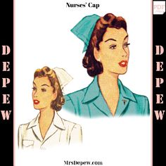 "This is a print-at-home digital sewing pattern for a vintage-style nurses' cap. This style was popular throughout WWII and the 1940s -1950s. Difficulty level: beginner to intermediate. Formatted for both U.S. Letter and A4 paper sizes. Instructions are included but they are very basic. Language: English. For a matching Nurses'Canteen Apron/ Pinafore, check out this pattern: https://www.etsy.com/listing/873707448 Please note that this pattern is included for free with our 1940's Nurses' Uniform Basic Language, Apron Pinafore, Sewing Pattern Book, S Letter, Nursing Cap, Halloween Nurse, Couture Vintage, Sewing Notions, Community Board