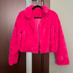 Brand New Hot Pink Faux Fur Jacket. Fits A Size 10-12 (Maybe Larger Because It’s Slightly Baggy). Please Ask Any Questions Before Purchase. Thank You. Hot Pink Fluffy Jacket, Pink Fluffy Jacket, Hot Pink Jacket, Pink Faux Fur Jacket, Fluffy Jacket, Jacket Fits, Pink Faux Fur, Stylish Clothes, Pink Jacket