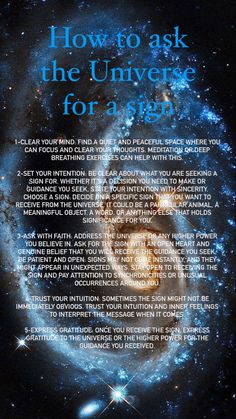 Sometimes the universe can help you with so many things and for that ? You need to know when he’s want to talk to you or how to ask him to talk to you here’s how #universe #manifestation #spirituality #spiritual Universe And Spirituality, How To Talk To Your Angels, How To Ask The Universe For Help, How To Talk To The Moon, Ask The Universe, Universe Talking To You, Talk To Universe, Asking The Universe For A Sign, Talk To The Universe