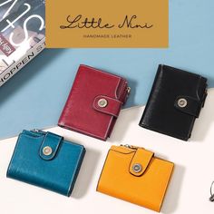 Elevate your everyday style with our Stylish Women's Leather Wallet. Crafted from genuine leather, this wallet combines fashion and function in a compact design that fits comfortably in your hand or purse. With its small yet spacious interior, you'll have room for your essential cards, cash, and even a few coins. Key Features: * Genuine Leather: This wallet is made from high-quality leather, giving it a timeless look and a durable, long-lasting feel. * Compact Design: Despite its small size, thi Trendy Leather Bifold Card Holder, Leather Card Holder With Interior Slots, Leather Rfid Blocking Card Holder, Trendy Leather Coin Purse Gift, Trendy Leather Coin Purse With Card Slots, Trendy Leather Wallets As Gift, Trendy Leather Wallets As Gifts, Trendy Leather Wallets For Gifts, Leather Gifts For Her