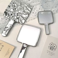 Handheld Mirror - 3 Types Mirror Portable, Portable Mirror, Mirror 3, Flawless Makeup Application, Beauty Mirror, Handheld Mirror, Circular Mirror, Dressing Mirror, Cosmetic Mirror