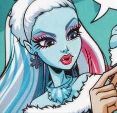 Abbey Bominable Aesthetic, Aesthetic Monster High, Aesthetic Monster, Abbey Bominable, Monster High, Makeup, Pink, Blue, White