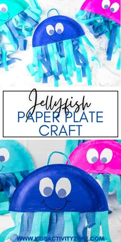 jellyfish paper plate craft for kids to make