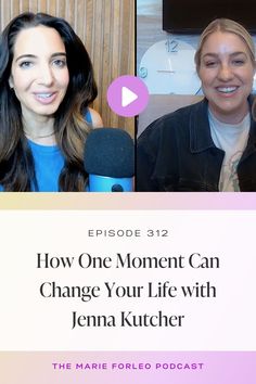 two women talking to each other with the words how one moment can change your life with jenny