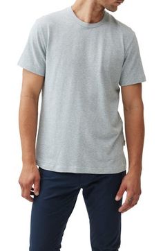 Refine your casual look with a T-shirt made from an airy piqué of cotton and linen. 28" length (size Medium) Crewneck Short sleeves 70% cotton, 30% linen Machine wash, dry flat Made in Turkey Short Sleeve Linen T-shirt For Loungewear, Spring Casual Linen T-shirt, Sporty Cotton Tops For Casual Gatherings, Relaxed Fit Pima Cotton T-shirt For Summer, Summer Relaxed Fit Pima Cotton T-shirt, Summer Relaxed Pima Cotton T-shirt, Casual Crew Neck Pima Cotton Top, Casual Pima Cotton Crew Neck Top, Casual Crew Neck Top In Pima Cotton