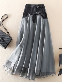 Description Product ID: DS2032729 Material: Polyester Blend Pattern: Splicing Season: Spring, Summer, Autumn Style: Punk Occasion: Daily, Home, Street Package included: 1 * Skirt Size Chart(Asian Size): Please allow 1-3 cm measured error. Size Length Waist S 90cm | 35.4 in 62cm | 24.4 in M 91cm | 35.8 in 66cm | 26.0 in L 92cm | 36.2 in 70cm | 27.6 in XL 93cm | 36.6 in 74cm | 29.1 in Gonna In Tulle, Goth Outfit, Fashion Patchwork, Tulle Skirts, French Grey, Vintage Rock, Linen Maxi Dress, Rock Design, Linen Skirt