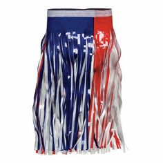 A parade float essential! The Fringe Skirt along the bottom edges of your float to disguise the trailer. Drape on a wall during a party! The Party Aisle™ | The Party Aisle™ Fringe Skirt 15.0 H x 120.0 W x 1.0 D in blue / brown / red / white | 15" H X 120" W X 1" D | Wayfair Led Tree, Parade Float, Zombie Girl, Seasonal Displays, Velvet Pumpkins, Ceramic Christmas Trees, Fringe Skirt, Tie Dye Skirt, Blue Brown