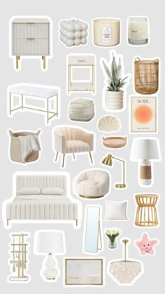 a bunch of different types of furniture and lamps