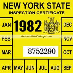 the new york state inspection certificate