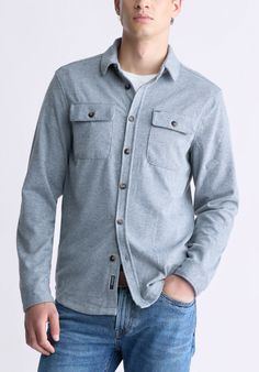 Now you can stay wrapped in a blanket and still get it done. The Sigge grey blanket shirt is the perfect combination of a classic flannel shirt and a modern shacket—so you can leave home feeling incredibly cozy and lookin' all kinds of stylish. Made in a soft stretchy brushed twill, it offers an ideal solution for layering and its construction is designed to withstand wrinkles and the elements. Wrapped In A Blanket, Grey Blanket, Home Feeling, Purpose Driven, Tracking Device, Gray Blanket, Get It Done, Customer Appreciation, A Blanket