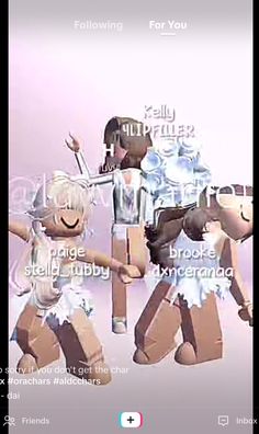 an animated image of three people dressed up as knights and princesses, with text below