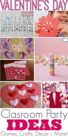 valentine's day classroom party ideas for kids to make with paper hearts and other crafts