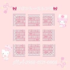 the hello kitty wallpaper is pink and white