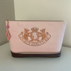 Brand New With Tags Travel Cosmetic Bag Additional Bottom Compartment Includes 1 Travel Toiletry Bottle Approximate Measurements: 14” Across The Top 12” Across The Bottom 9” Height 6” Wide On The Bottom Pink Travel Cosmetic Clutch Bag, Luxury Pink Pouch For Everyday Use, Pink Clutch Cosmetic Bag For Travel, Designer Pink Pouch For Everyday Use, Designer Pink Bag With Zipper Closure, Trendy Pink Clutch Cosmetic Bag, Luxury Pink Cosmetic Bag For Everyday Use, Pink Clutch Pouch With Zipper Closure, Elegant Pink Cosmetic Bag For Daily Use