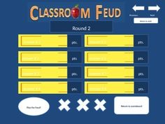 the game screen for classroom fud, which is designed to look like a computer program