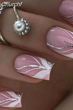 Fingernail Designs, Nails Press, Her Nails, Nail Glitter, Simple Nail, Pretty Nail Art, Art Nails