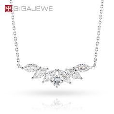 Brand:GIGAJEWE® Product Name:3.0ct 9K/14K/18K White Solid gold Marquise cut Moissanite Diamond Necklace,Engagement Necklace,Wedding Necklace,Lab Grown Diamond Necklace Main Stone Material:Moissainte Stone Shape: Marquise Cut and round cut Color:White D color Stone Weight:3.5ct 3.5mm round cut ,3X6mm marquise cut Material:9K/14K/18K white gold Customization:Can select different kinds of gemstone for customization Engagement Necklaces, Big Necklace, Diamond Necklace Designs, Art Jewelry Design, Jewelry Design Drawing, Gold Ring Designs, Silver Jewelry Fashion, Marquise Diamond, Diamond Pendant Necklace