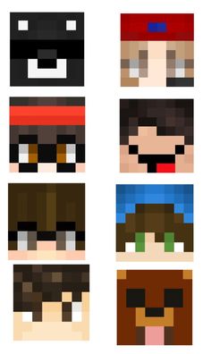 four different types of avatars are shown in pixel art style, each with their own face