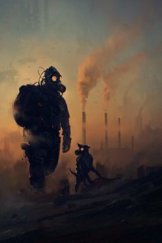 На персонажа Gas Masks, Post Apocalyptic, Walking, Art