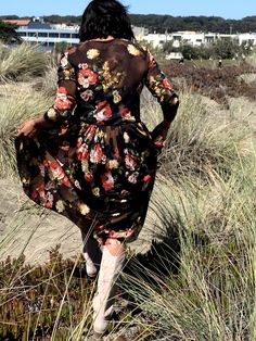 Sustainably made from deadstock fabric in LA and size inclusive long sleeve floral print dress. 10% of every order donated to a charity organization. Deadstock Fabric, Long Sleeve Mesh Dress, Charity Organizations, Mesh Dress, Floral Print Dress, A Line Skirt, A Line Skirts, Print Dress, Victorian Dress