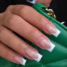 French Manicure medium length press on nails Coffin French Nails, French Nails Tips, Coffin French, Nails Application, Nails Ballerina, Nagel Tips, Nails Tips, Nail Type, 3 Women