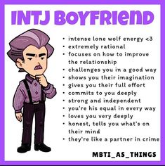 Istj Intj Relationship, Intj Personality Characters, Mbti Boyfriend, Mbti As Things, Mbti Dating, Intj Boyfriend, Infj Intj, Personalidad Infj