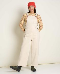 msg: Alexis is 5'6" and is wearing a size Small. White Overalls, Again And Again, Womens Size Chart, Twill Fabric, Small Tops, Vintage Denim, Jumpsuits For Women, Vintage Looks, Ankle Length