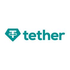 the tether logo is shown on a white background with teal and blue colors