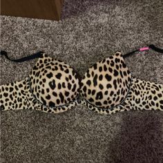 Brand New Bra, Tags Still On, Size 32b Cheetah Print From Pink Black Cat Bra, Pink Cheetah Bra, Leopard Print Bra, Wireless Sports Bra, Lace Bandeau Bra, Printed Bras, Nude Bra, Pink Bralette, Bandeau Bra