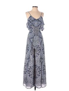 Tommy Hilfiger Jumpsuit Size: 2 Dresses - used. No Fabric Content, Print | Tommy Hilfiger Jumpsuit: Blue Print Jumpsuits - Size 2 Blue Jumpsuits, Blue Dress Casual, Printed Jumpsuit, Blue Print, Size 2, Blue Dresses, Print Dress, Jumpsuit Dress, Tommy Hilfiger