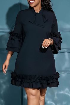 It's party dress season!  Treat yourself with beautiful clothes Pleated Dress For Plus Size, Female Styles Fashion, Material Styles For Ladies, Loose Dresses For Women, Gowns For Ladies, Loose Short Dress, Elegant Knee Length Dresses, Short Ankara Dresses, Man Dress Design