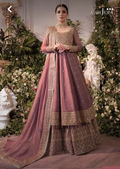 Desi Wedding Dresses, Asim Jofa, Pakistani Wedding Outfits, Pakistani Fancy Dresses, Ayeza Khan, Bridal Dress Fashion, Embroidered Border, Pakistani Bridal Dresses, Simple Pakistani Dresses