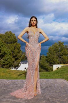 Chic and Holland AR330287 Fall 2024 evening collection dress. Floor-length Evening Dress For Prom Season, Maxi Length Evening Dress For Prom Season, Sequin Evening Dress For Prom Season, Luxury Pink Evening Dress For Gala, Luxury Pink Dress With Sweep Train, Luxury Pink Evening Dress, Luxury Pink Evening Dress For Prom Season, Luxury Pink Dress For Gala, Luxury Pink Evening Dress For Prom