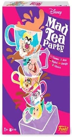 the mad tea party game is on display