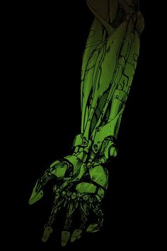 an image of a hand that is glowing green