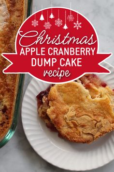 apple cranberry dump cake Holiday Dump Cake, Complicated Desserts, Cranberry Dump Cake, Cherry Pineapple Dump Cake, Cake For Christmas, Pineapple Dump Cake, Apple Dump Cake, Just Pies, Three Ingredient Recipes