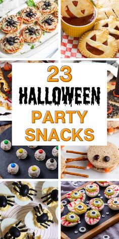 23 Halloween Party Snacks Halloween Party Snacks, Party Snack Food, Last Minute Halloween, Spooky Halloween Party, Snacks Recipes, Party Snacks, Finger Food, Spooky Halloween