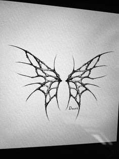 Cybersigil Butterfly, Butterfly Cybersigilism, Creepy Butterfly Tattoo, Wings Back Tattoo, Hand Palm Tattoos, Spider Web Tattoo, Small Chest Tattoos, Creepy Tattoos, Doodle Tattoo