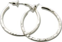 Modern Silver Hammered Hoop Earrings, Handmade Hoop Earrings, Artful Home, Shimmer N Shine, Sterling Silver Hoop Earrings, Sterling Silver Hoops, Silver Hoops, Silver Hoop Earrings, Sterling Earrings