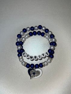 Adorable handmade Dallas Cowboys beaded bracelet - the perfect accessory for football season! 🏈 #cowboys #HandmadeJewelry #BeadedBracelets #beadbtqcreations Cowboys Gift Ideas, Dallas Cowboys Clay Bracelets, Dallas Cowboys Bracelets, Blue Bracelet Ideas, Dallas Cowboys Beaded Lanyards, Dallas Cowboy Earrings, Dallas Cowboys Beaded Bracelet, Cowboy Bracelet, Dallas Cowboys Beaded Necklace