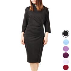 Women's Clergy Dress Tab Collar Priest Peplum Dress Clerical Dress 6 Colors | eBay Fitted Long Sleeve Summer Dress For Work, Knee-length Office Lady Dresses For Winter, Office Lady Winter Dresses Mini Length, Winter Office Lady Knee-length Dress, Solid Long Sleeve Office Lady Dress, Winter Knee-length Office Lady Dress, Knee-length Winter Dress For Office, Office Lady Mini Dress For Winter, Non-stretch Fall Sheath Dress