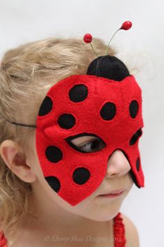 Ladybug Mask, Carnaval Diy, Animal Masks For Kids, Obličejové Masky, Felt Masks, Felt Mask, Ladybug Birthday, Costume Masks