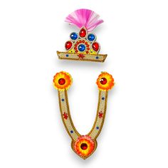 Jewelry set for janmashtami ganesh chaturthi celebration Ganesh Chaturthi Celebration, Rakhi Greetings, Bangle Ceremony, Holi Gift, Fancy Dress Competition, Diwali Gift Hampers, Acrylic Rangoli, Henna Cones, Ear Chain