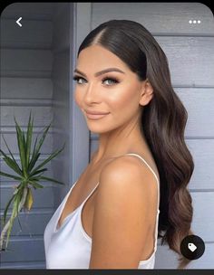 Hairstyles Black Straight Hair, Black Straight Hair, Summer Wedding Hairstyles, Simple Prom Hair, Short Homecoming Hair, Bridesmaid Hair Makeup, Homecoming Hairstyles Updos, Prom Hairstyles For Long Hair, Bridesmaid Hair Down