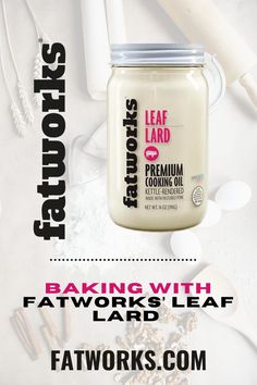 a jar of baking with fatworks's leaf