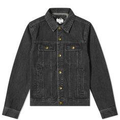 The Emil Denim Jacket From Saturdays Nyc Channels All-American Cool. Its Stone-Washed Black Construction Creates A Worn-In Feel, While The Pure Cotton Build Ensures A Durable Finish. Complete With Silver Hardware, This City Essential Is The Perfect Final Layer To Casual Looks. Straight Hem W/ 2 Hand Pockets And Chest Pocket. Never Worn. Classic Washed Black Denim Jacket For Fall, Classic Washed Black Denim Jacket For Winter, Black Denim Jacket With Patch Pockets For Winter, Black Utility Denim Jacket With Patch Pockets, Classic Black Denim Outerwear, Urban Black Denim Jacket With Patch Pockets, Urban Black Denim Jacket With Flap Pockets, Black Urban Denim Jacket With Flap Pockets, Black Cotton Urban Denim Jacket